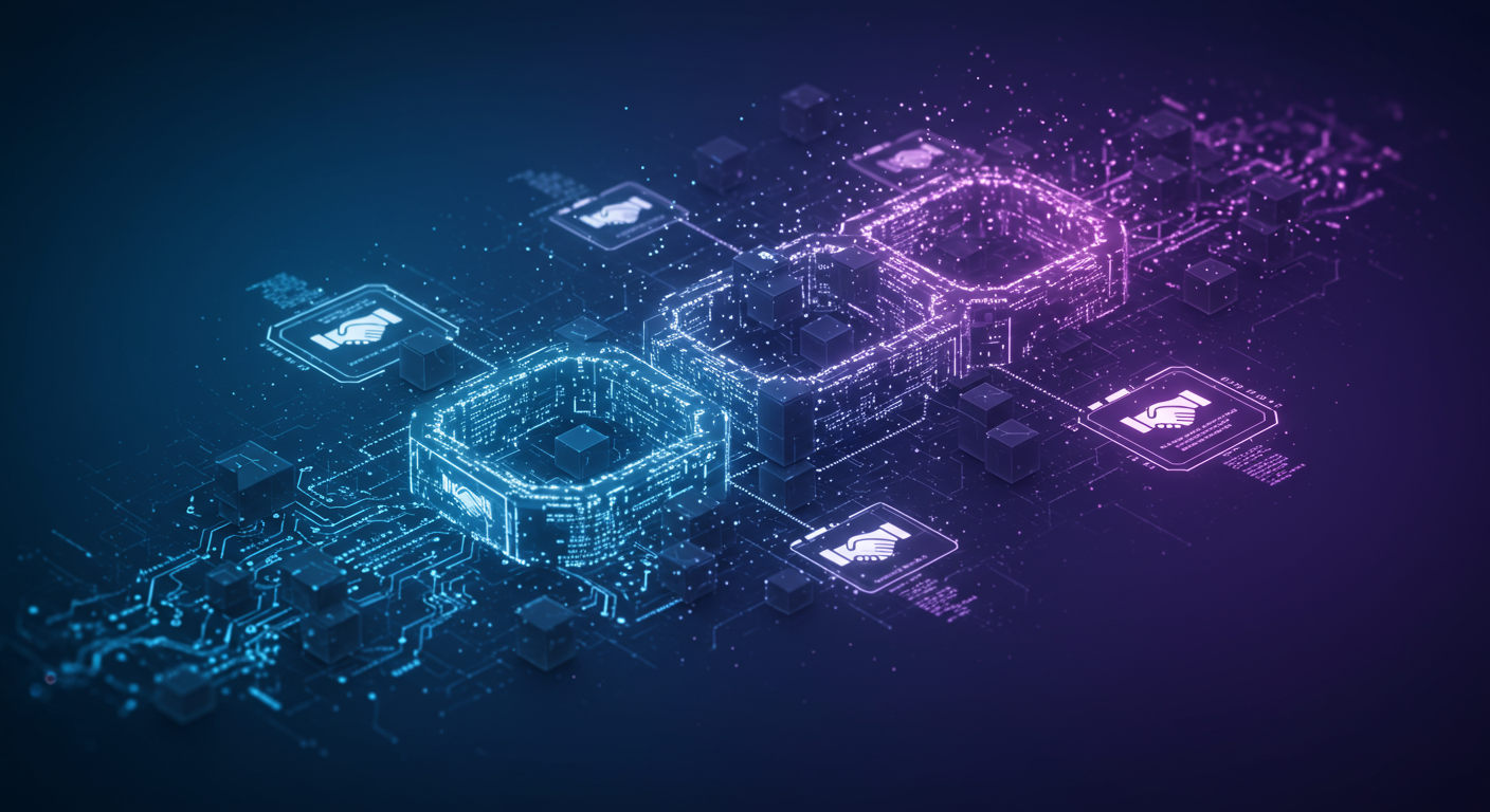 Blockchain Technology Abstract Image - Smart Contracts